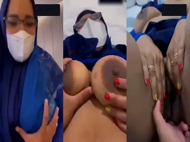 Tante Jilboobs Yona Baju Biru Goyang